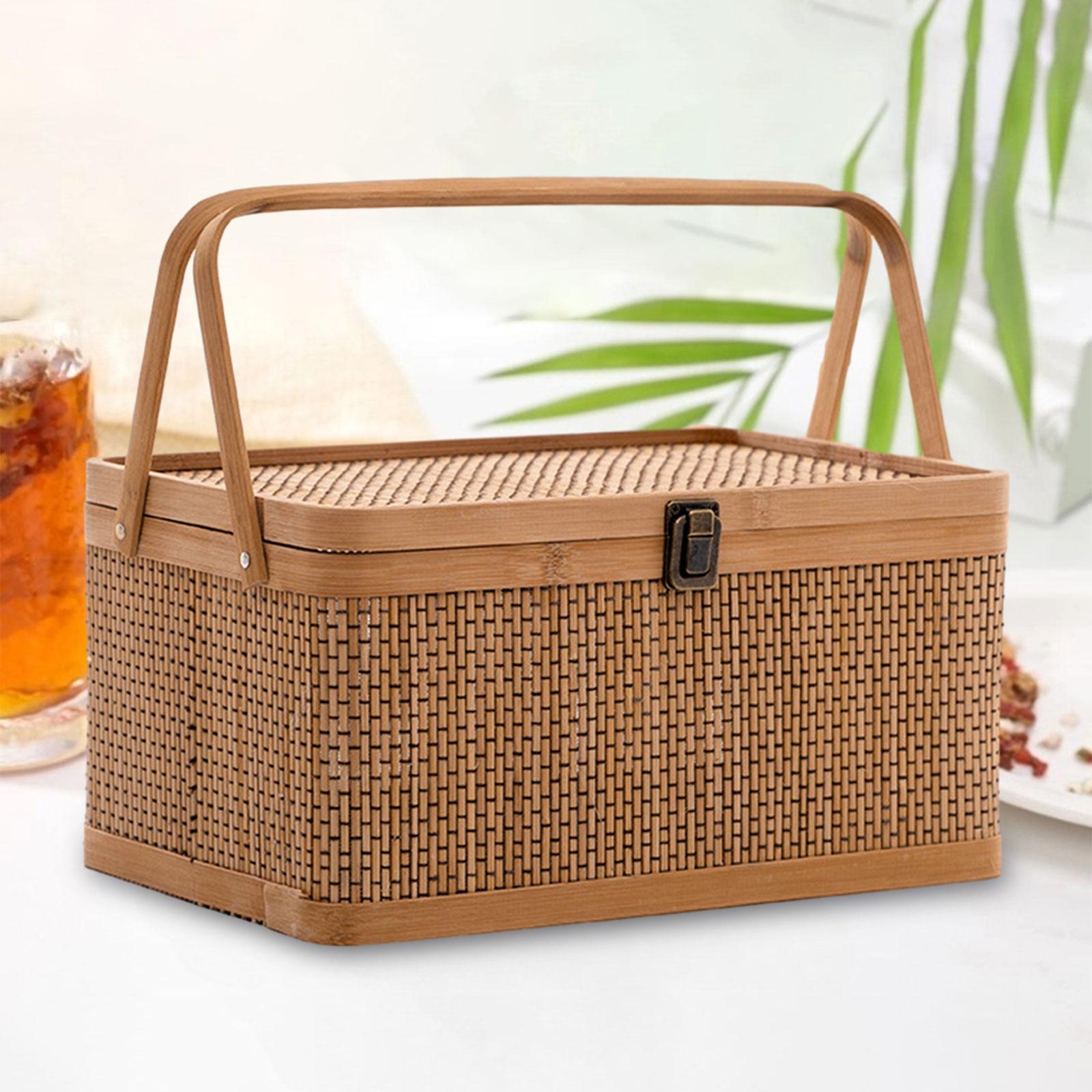 Food Snacks Hamper - Panier de pique-nique artisanal en bambou