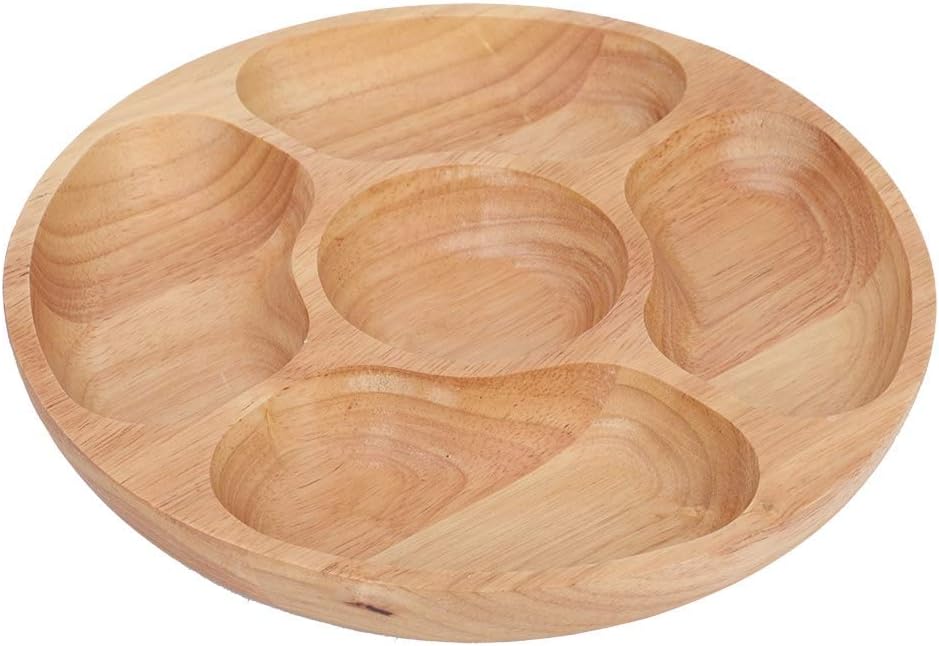 Plateau de service rond en boi - Food Platter Snacks avis et prix