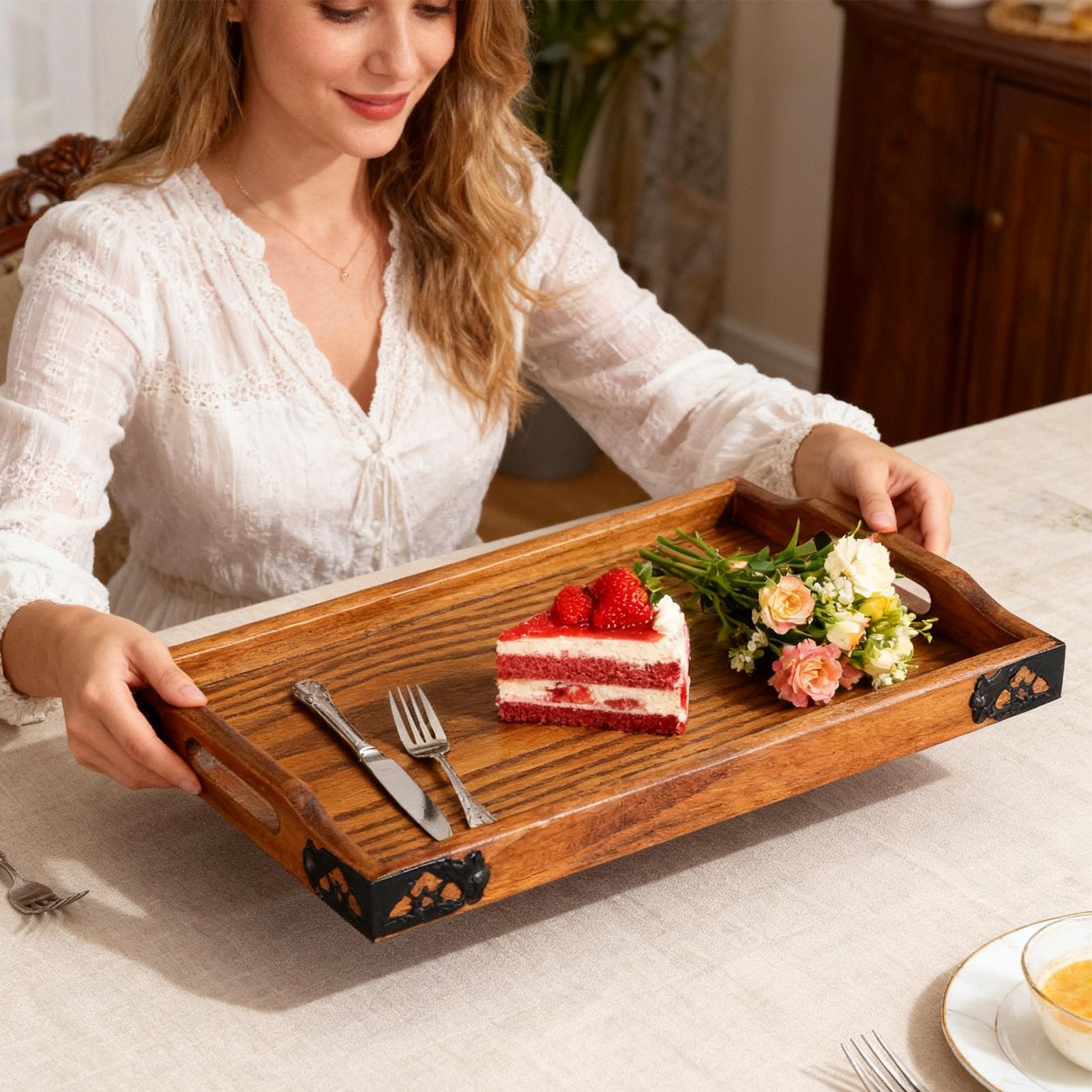 Plateau de service en bois ave - Food Platter Snacks avis et prix